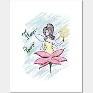 Fairy flower power Posters and Art